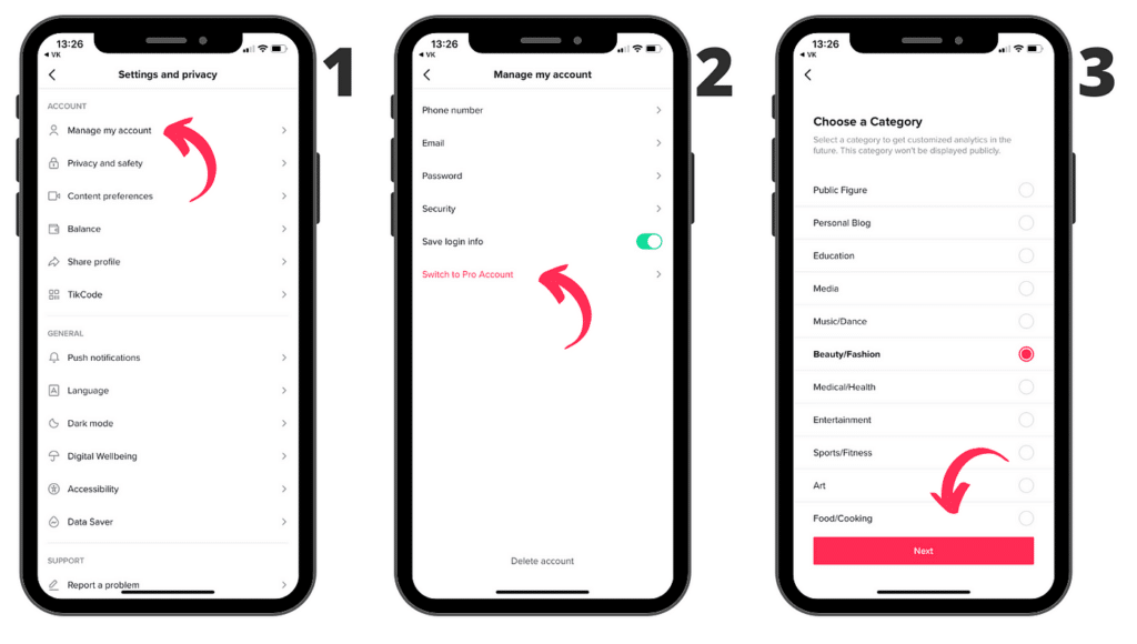 Switch to a pro TikTok account - SagaPoll